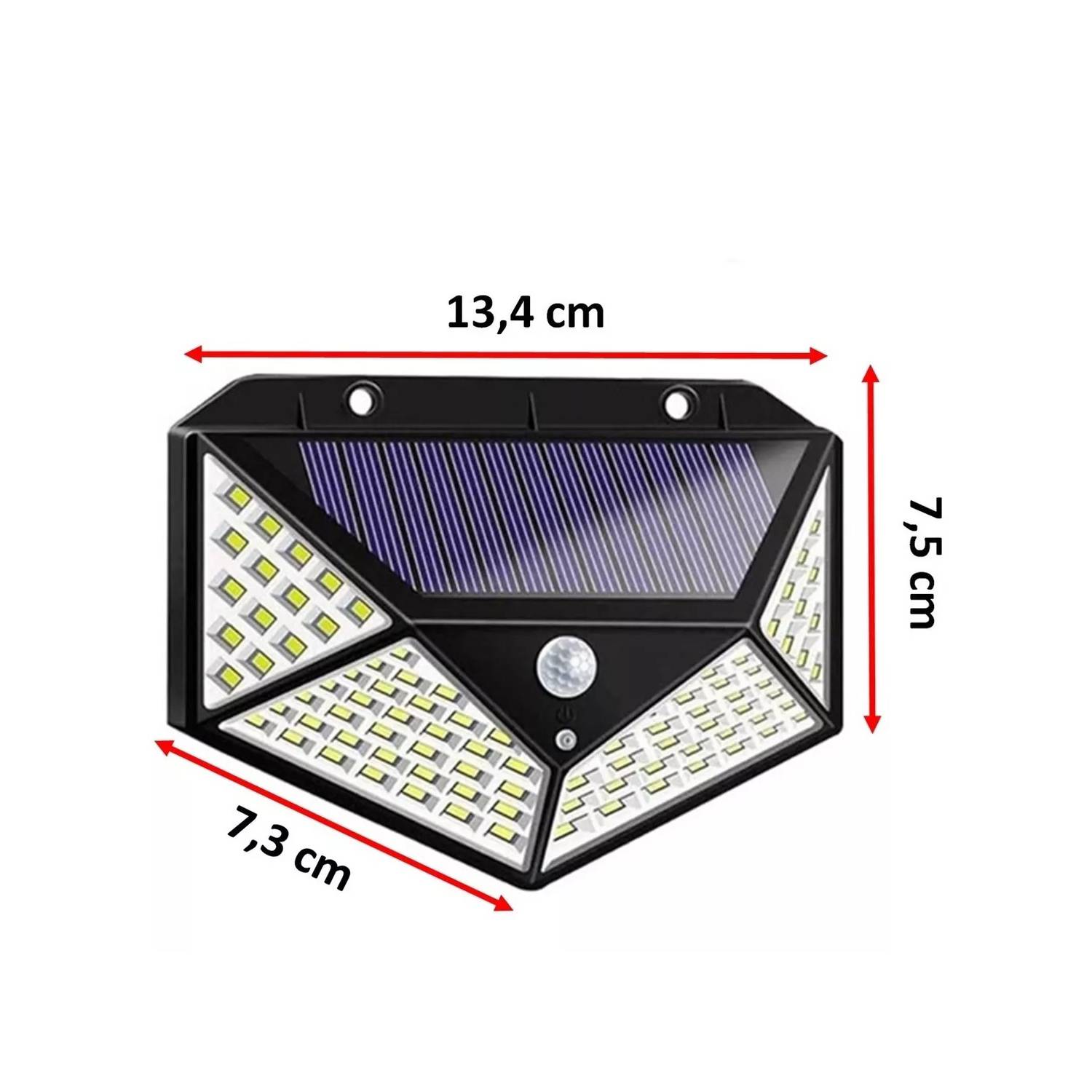 💡Luminaria Solar LED 100W - 180° - IP65 - Sensor Movimiento