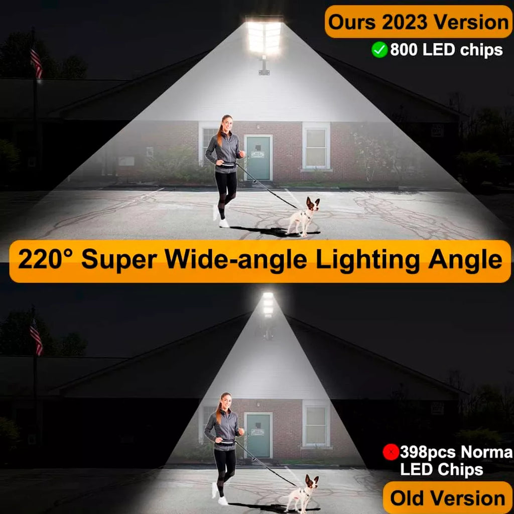 💡Luminaria solar LED 1200W - 180° - IP65+ poste