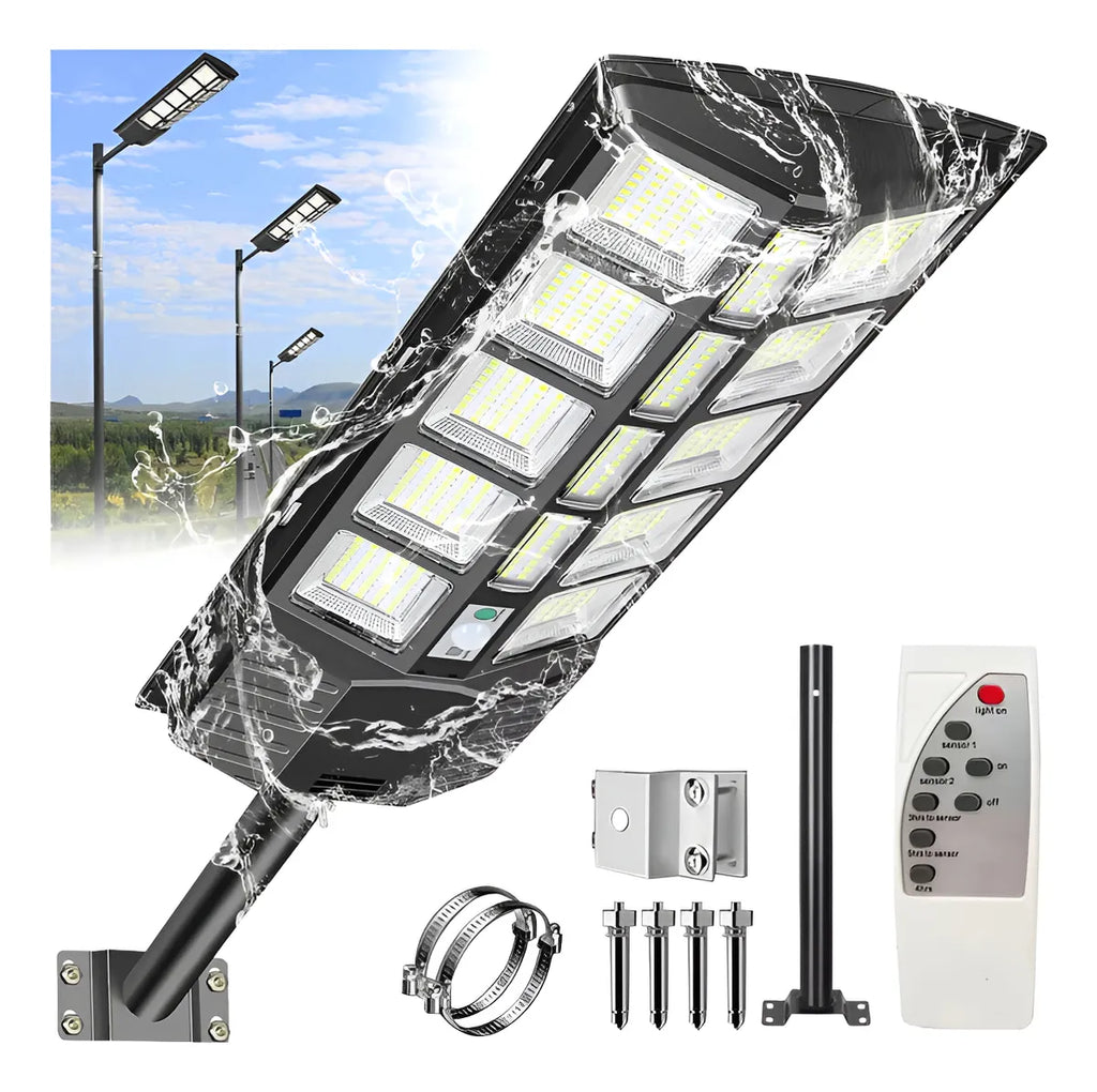 💡Luminaria solar LED 1200W - 180° - IP65+ poste