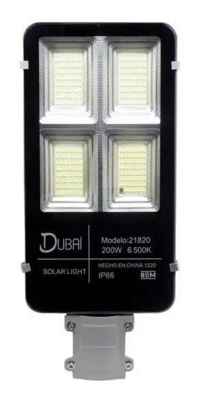 💡Luminaria solar LED 200W - 180° - IP65 + tubo + panel