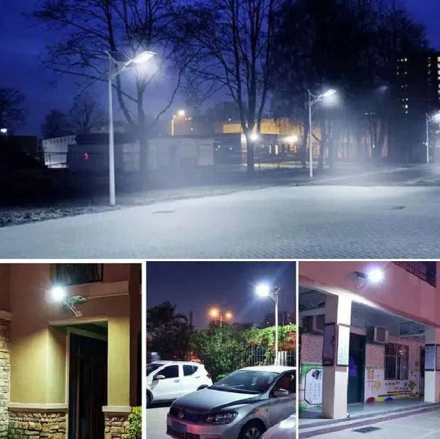 💡Luminaria solar LED 400W - 180° - IP65 + tubo + panel